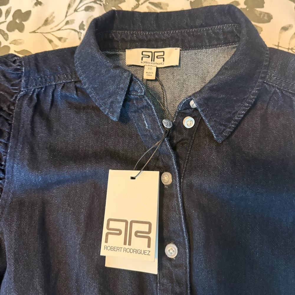 Robert Rodriguez Denim Mini Dress. - Picture 3 of 6
